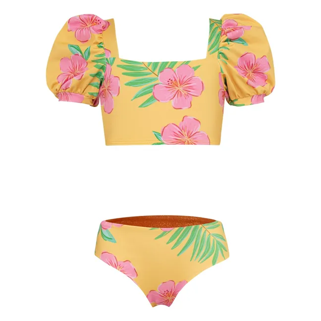 Maillot de Bain Bubble Hibiscus | Jaune