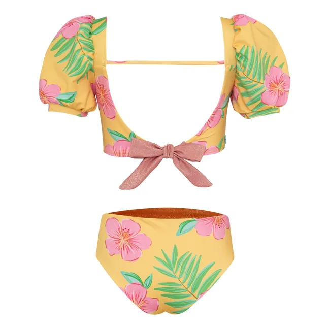 Maillot de Bain Bubble Hibiscus | Jaune