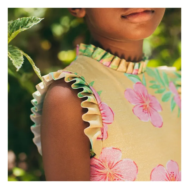 Maillot de Bain Alisson Shiny Hibiscus | Jaune