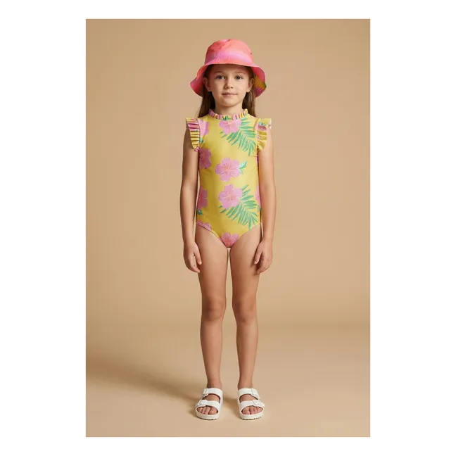 Maillot de Bain Alisson Shiny Hibiscus | Jaune