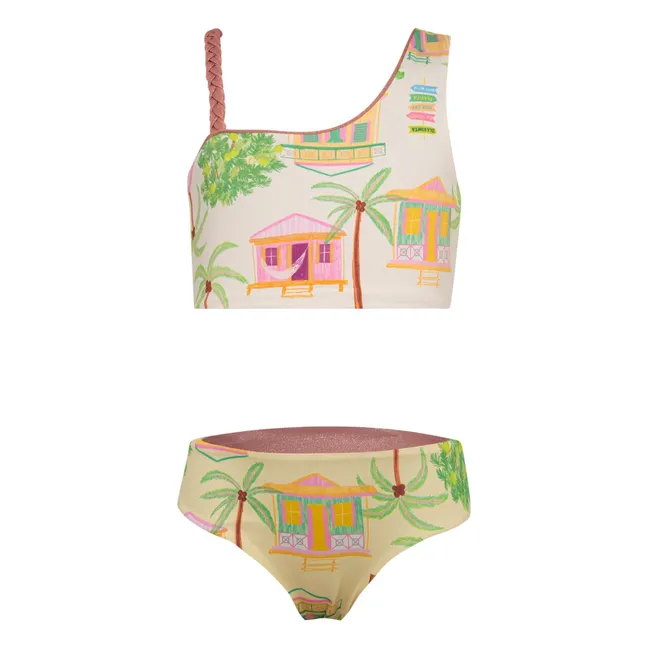 Maillot de Bain Asymétrique Marea Île | Ecru