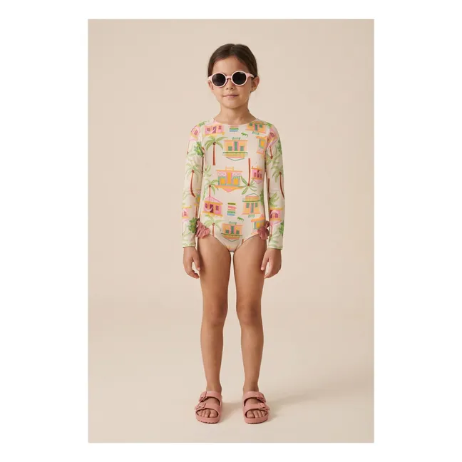 Maillot de Bain Manches Longues Alana Île | Ecru