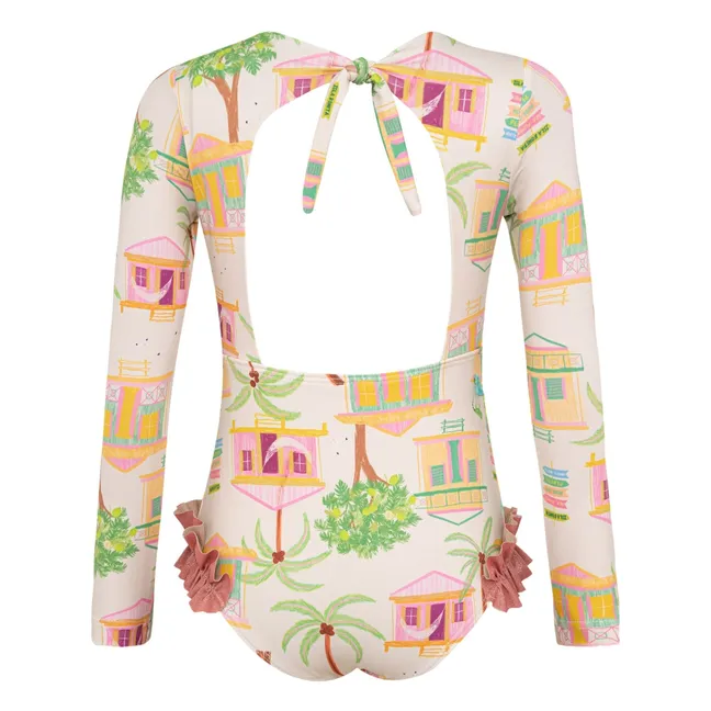 Maillot de Bain Manches Longues Alana Île | Ecru