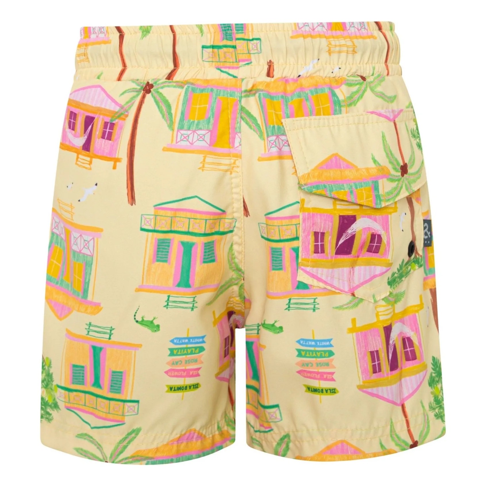 Short de Bain Île | Jaune pâle- Image produit n°3