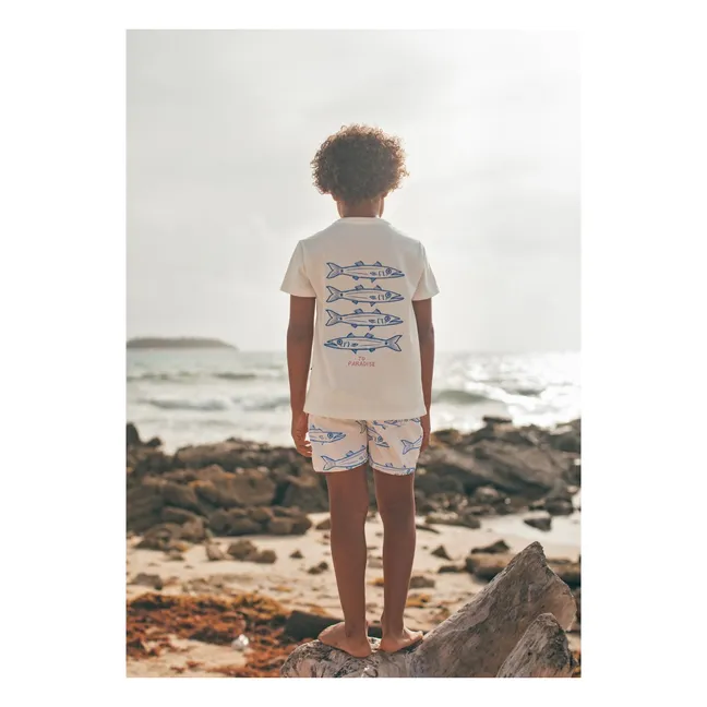 Short de Bain Barracudas | Ecru