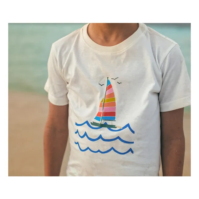 Camiseta con estampado de velero | Blanco