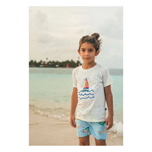 T-shirt Imprimé Voilier | Blanc