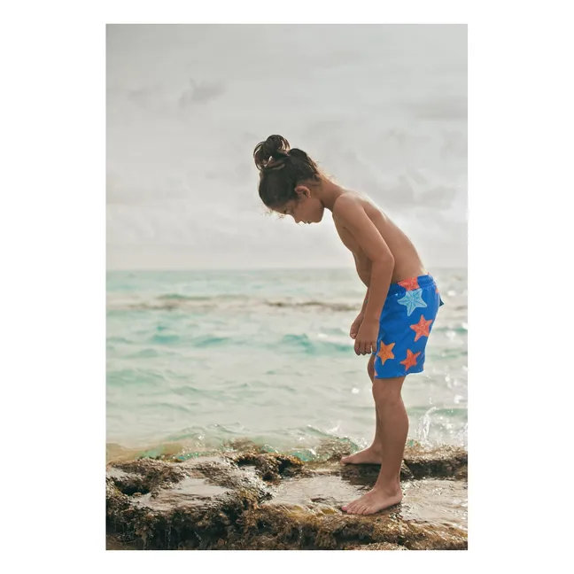 Short de Bain Etoiles | Bleu électrique