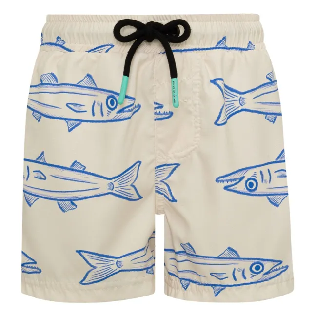 Short de Bain Barracudas | Ecru