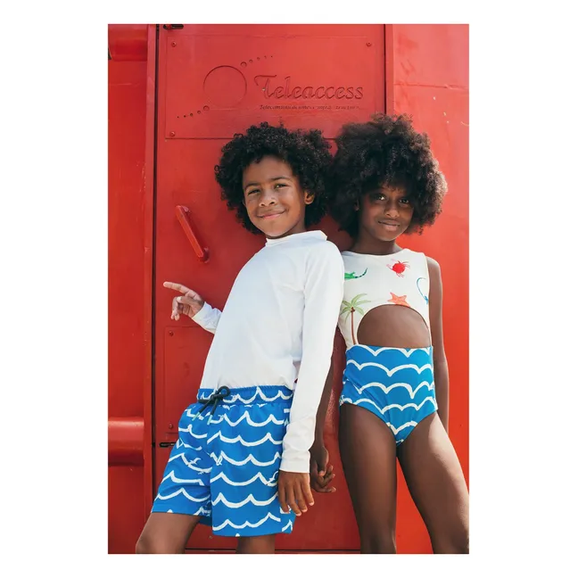 Short de Bain Vagues | Bleu
