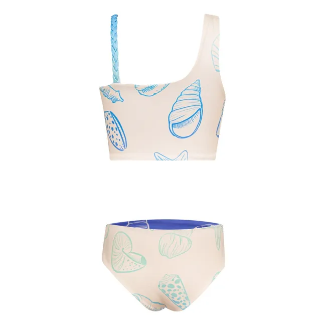 Maillot de Bain Asymétrique Marea Coquillages | Ecru