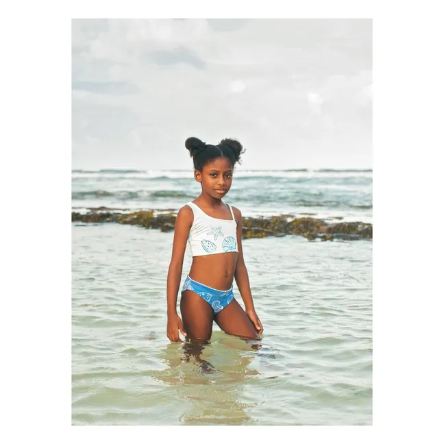 Maillot de Bain Asymétrique Marea Coquillages | Ecru