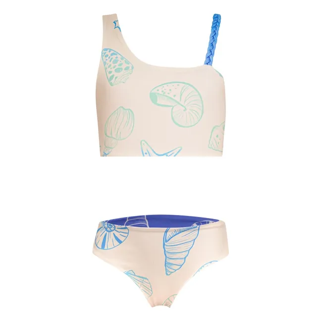 Maillot de Bain Asymétrique Marea Coquillages | Ecru