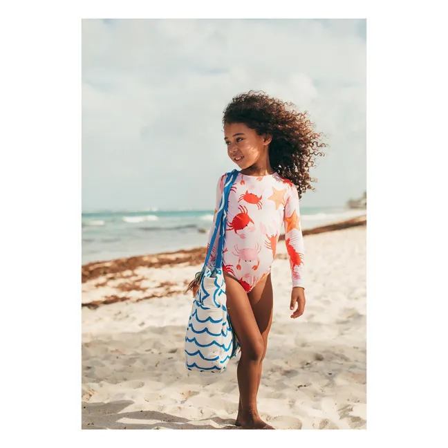 Maillot de Bain Manches Longues Sun Crustacés | Rose pâle