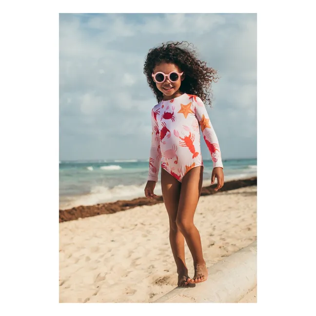 Maillot de Bain Manches Longues Sun Crustacés | Rose pâle
