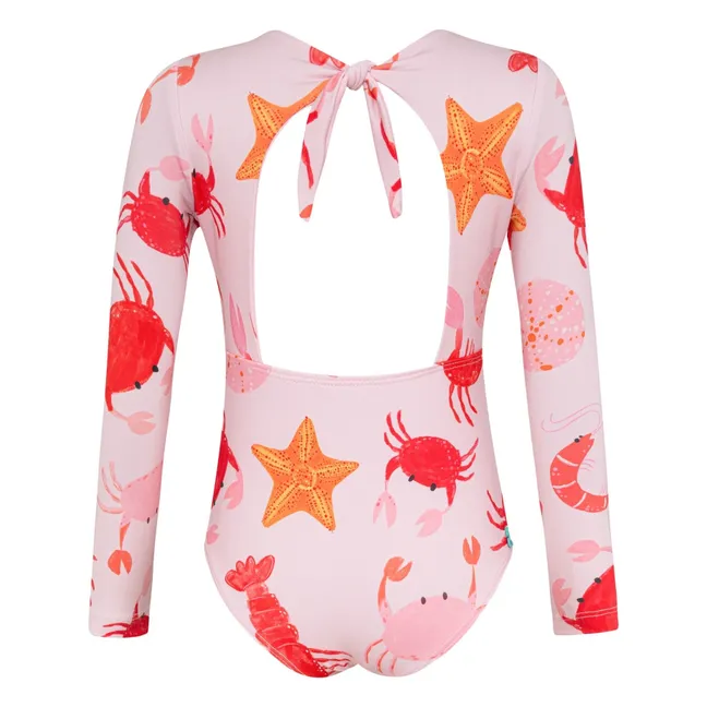 Maillot de Bain Manches Longues Sun Crustacés | Rose pâle