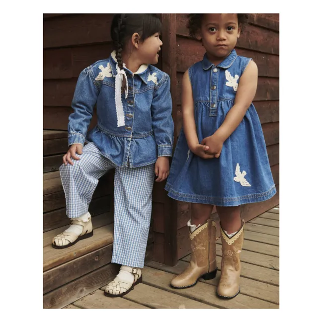 Vestido vaquero Birds Algodón ecológico | Azul