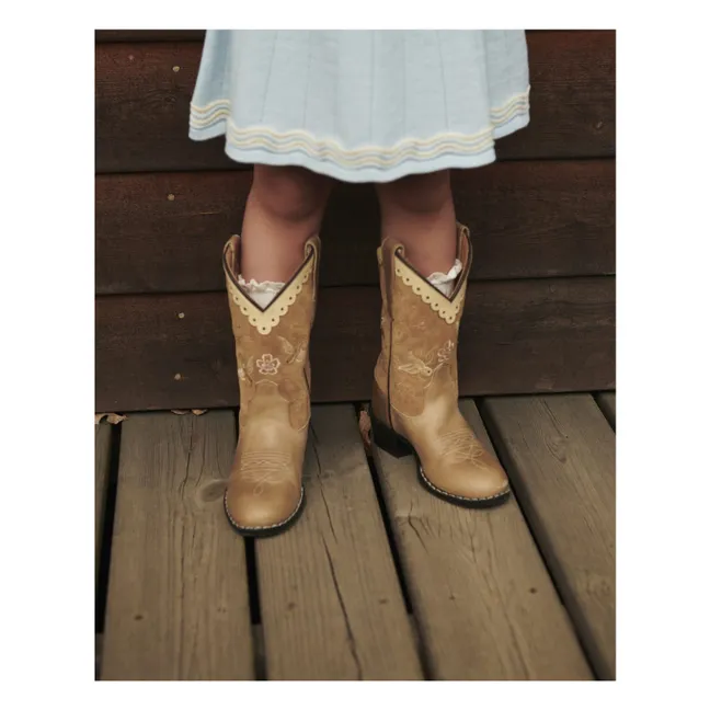 Botas vaqueras de ante Dove - Copenhagen Colors X Bootstock | Beige