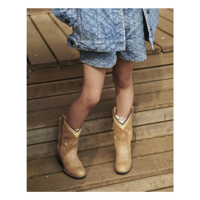 Chaqueta vaquera acolchada de algodón orgánico | Azul Claro