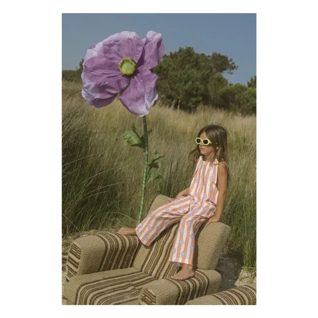 Combinaison Cleo Fleurs Rayée | Rose