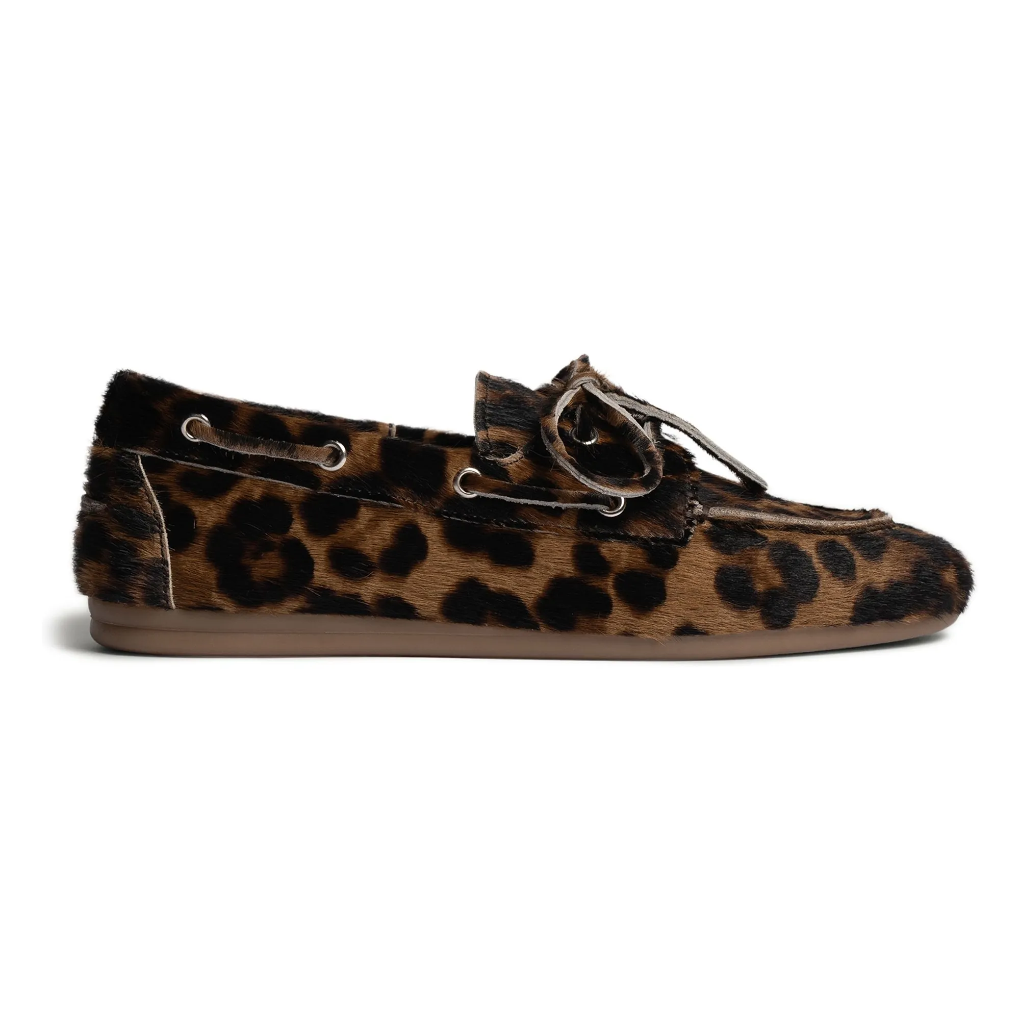 Posa Brown Animal Boat Shoes