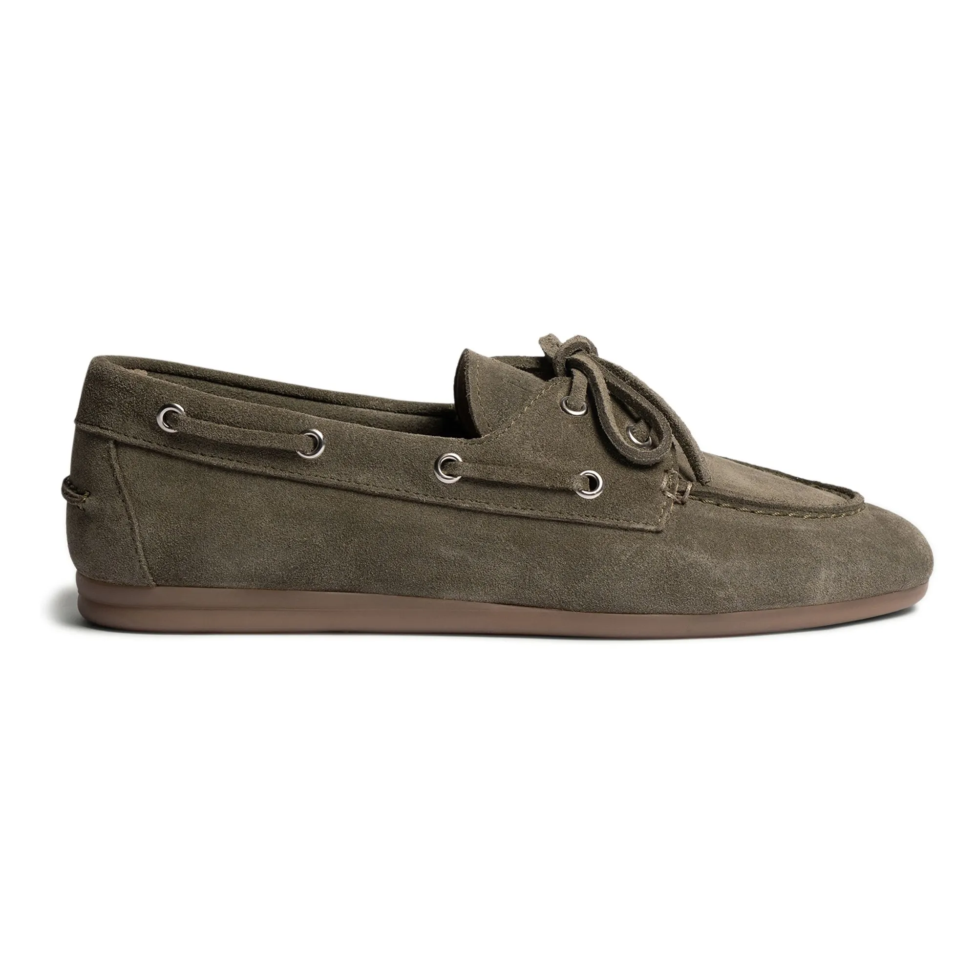 Chaussures Bateau Suède | Khaki- Image produit n°0