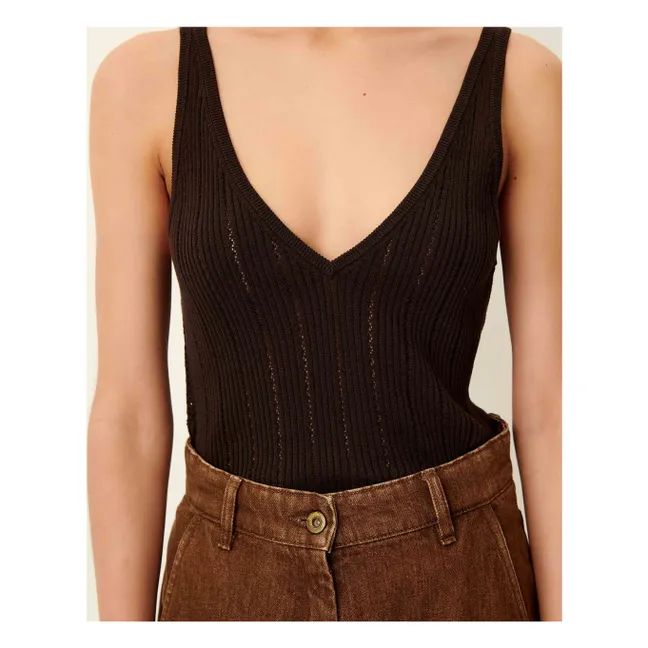 Attita cotton tank top | Coffee