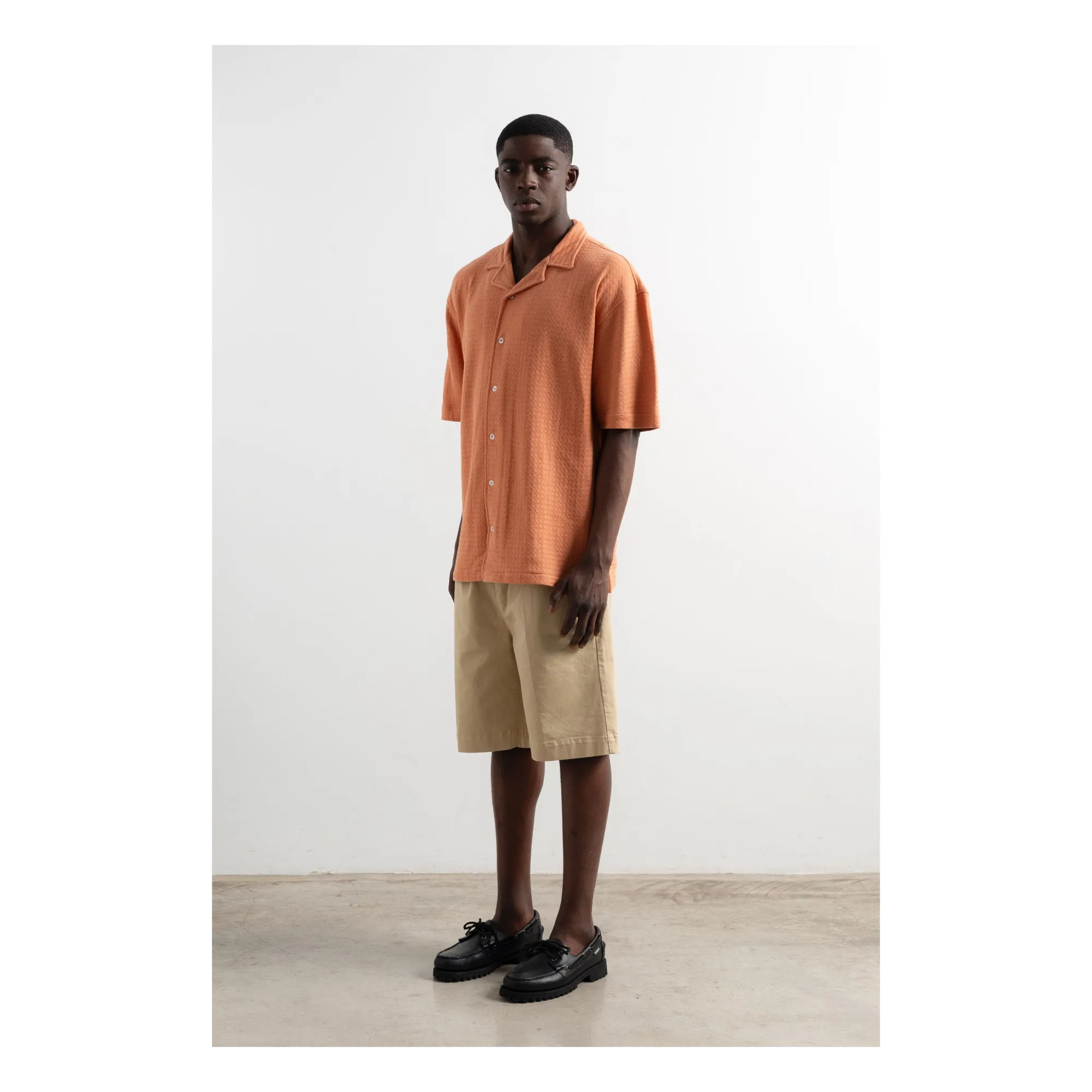 Chemise Manches Courtes Paul | Orange- Image produit n°5