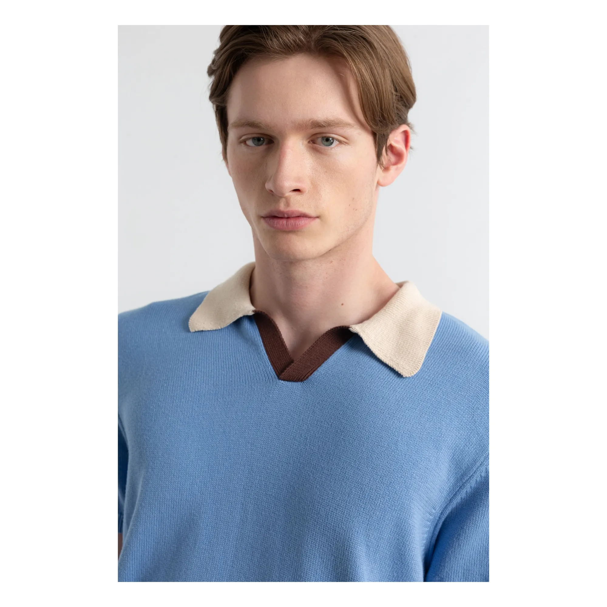 Polo Maille Dinners | Bleu Clair- Image produit n°6