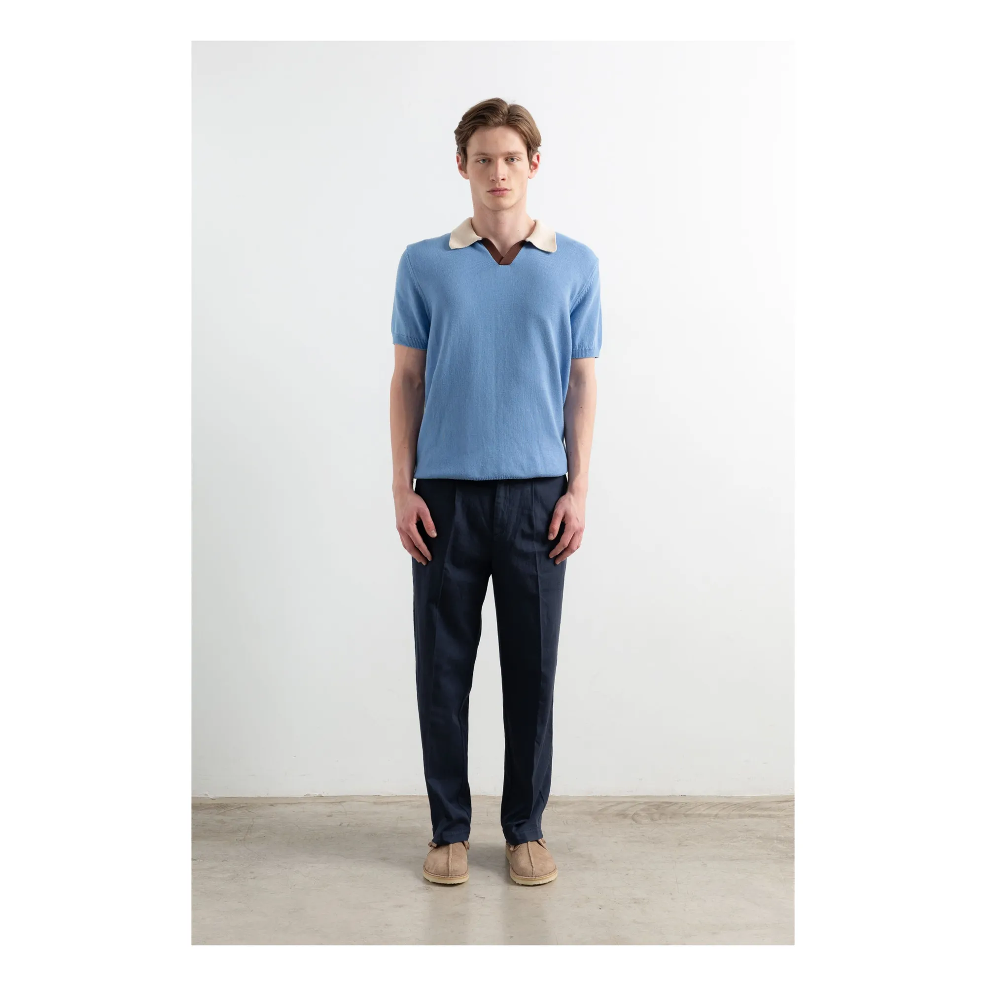 Polo Maille Dinners | Bleu Clair- Image produit n°1
