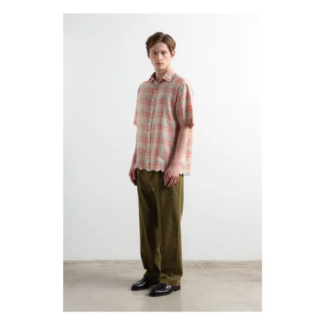 Chemise Carreaux  | Rose chiné