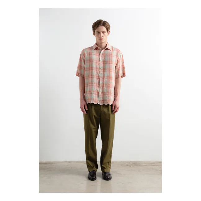 Chemise Carreaux  | Rose chiné