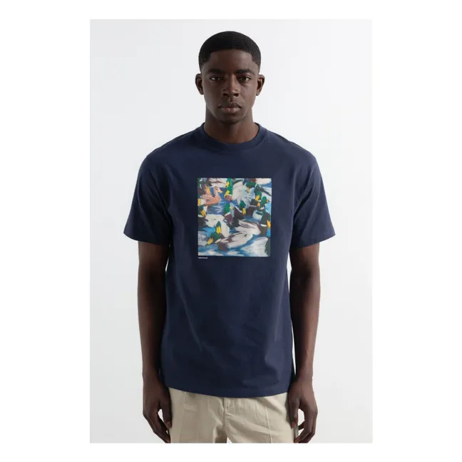 Camiseta de algodón Duck Lake  | Azul oscuro