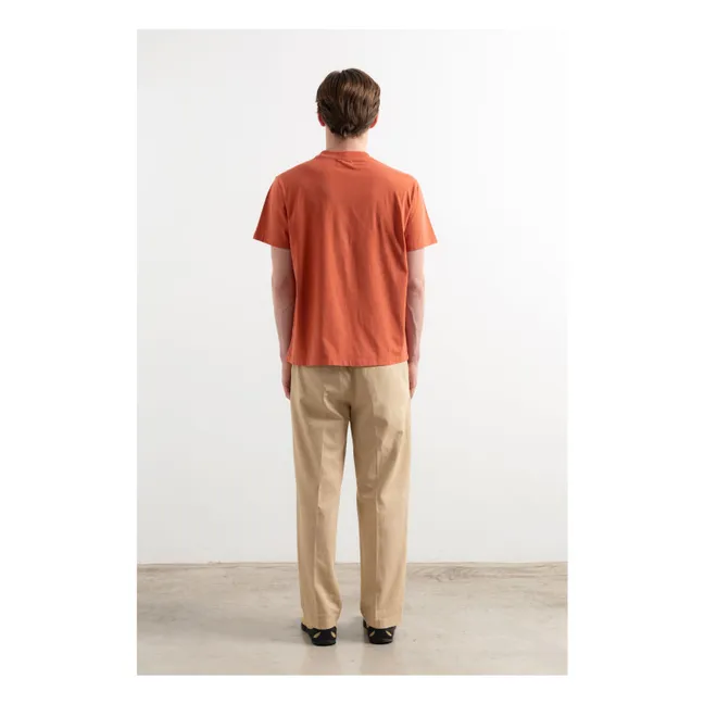 Camiseta de algodón Lush | Rojo ocre