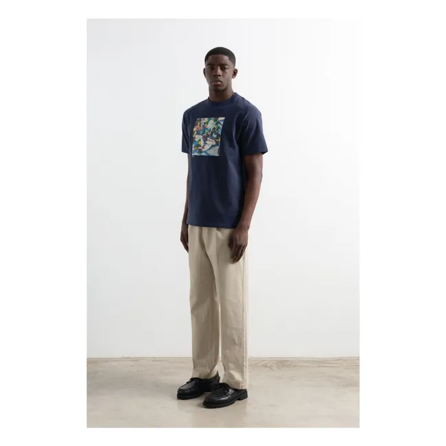 Camiseta de algodón Duck Lake  | Azul oscuro