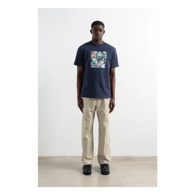 T-shirt Coton Duck Lake  | Bleu foncé