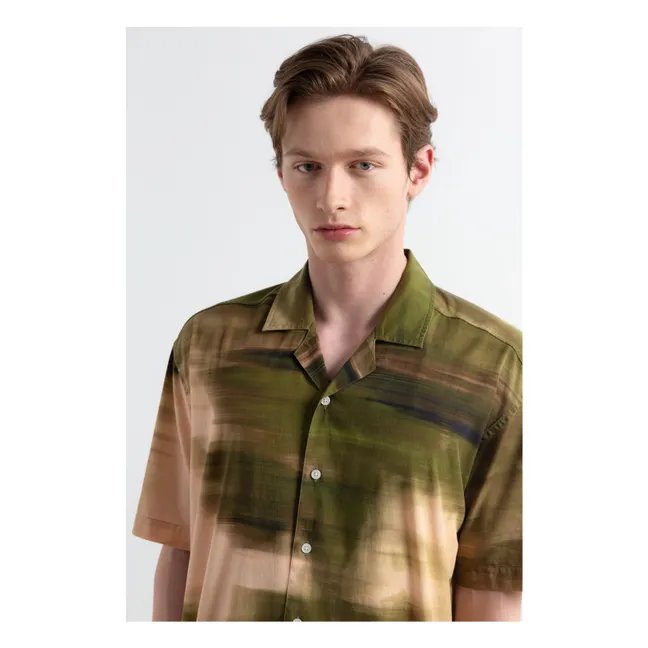 Camicia a maniche corte Wild Run | Verde foresta