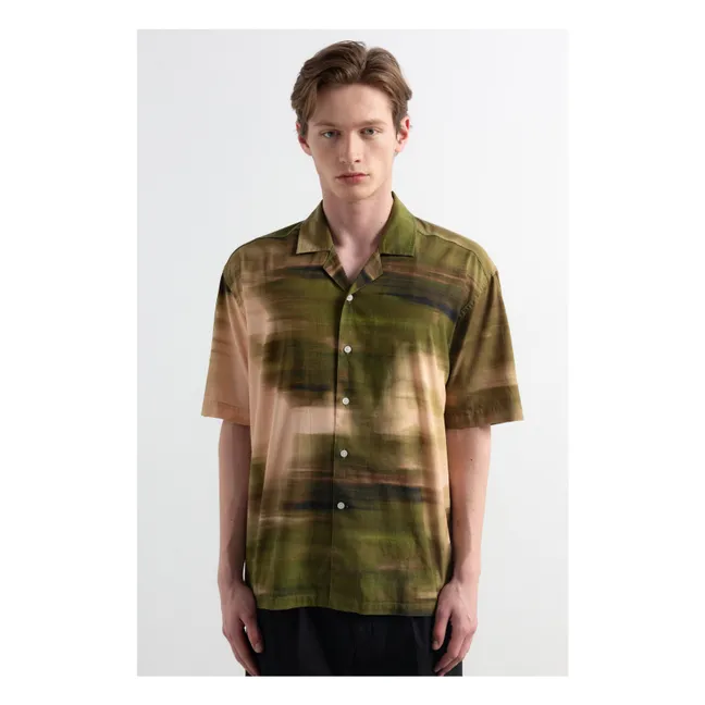 Camicia a maniche corte Wild Run | Verde foresta