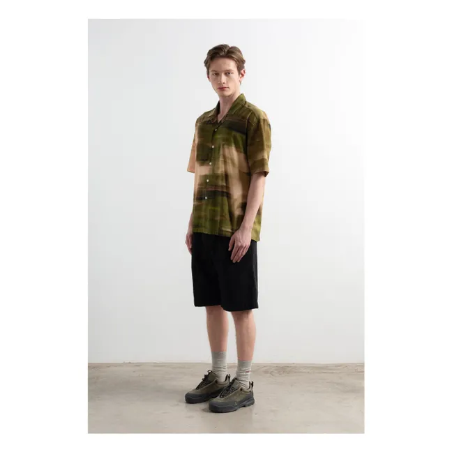 Camicia a maniche corte Wild Run | Verde foresta