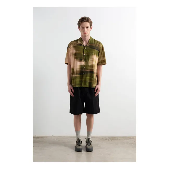 Camicia a maniche corte Wild Run | Verde foresta