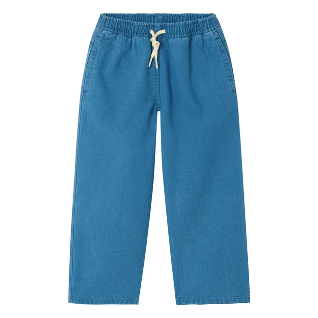 Comow Drawstring Workwear Pants | Blue