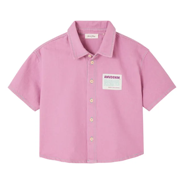 Grezbay Denim Camisa de algodón orgánico | Lila