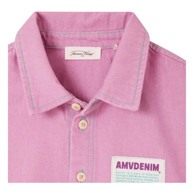 Grezbay Denim Camisa de algodón orgánico | Lila
