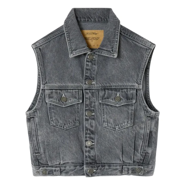 Veste Denim Sans Manches Yopday | Gris