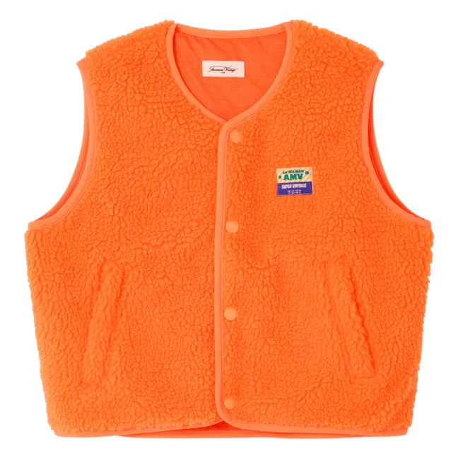 Hoktown Sleeveless Jacket Recycled Fibers | Neon orange