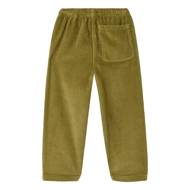 Pantaloni in velluto a coste Padow | Verde kaki chiaro