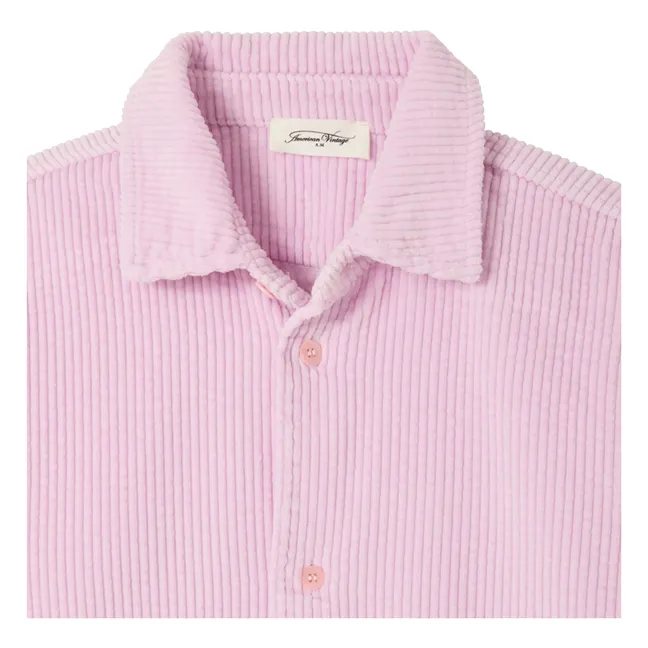 Chemise Velours Côtelé Padow Coton Bio | Rose pâle
