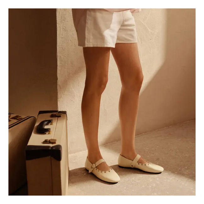 Ballerines Ginger Cuir | Crème
