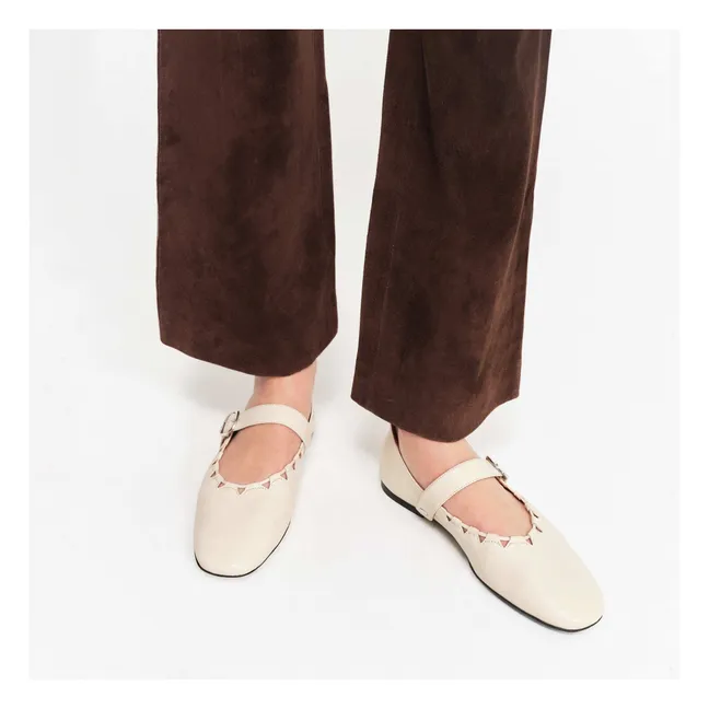 Ballerines Ginger Cuir | Crème