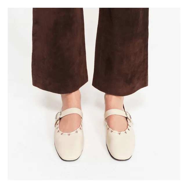 Ballerines Ginger Cuir | Crème